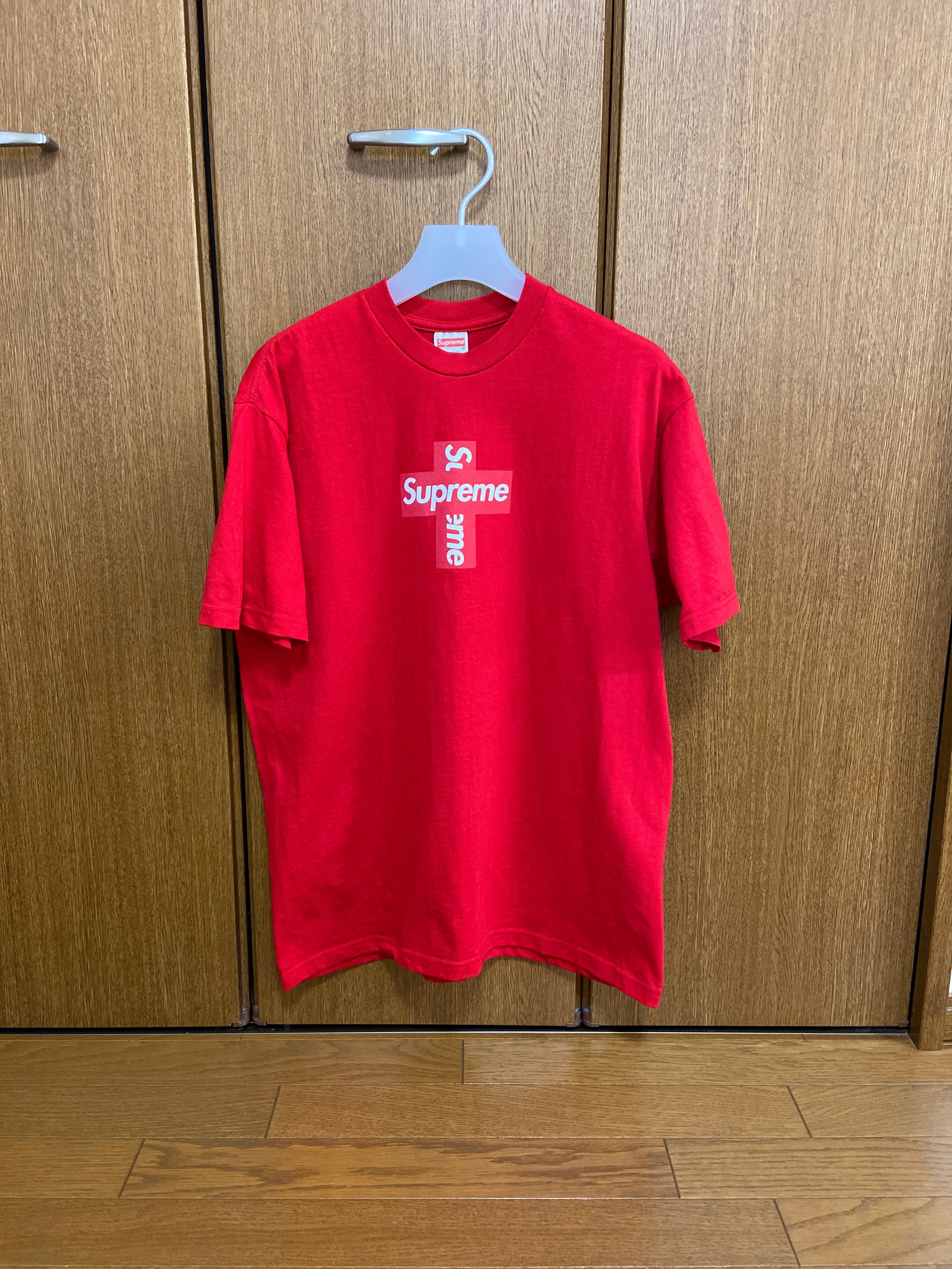 Supreme Cross Box Logo Tee "Red"