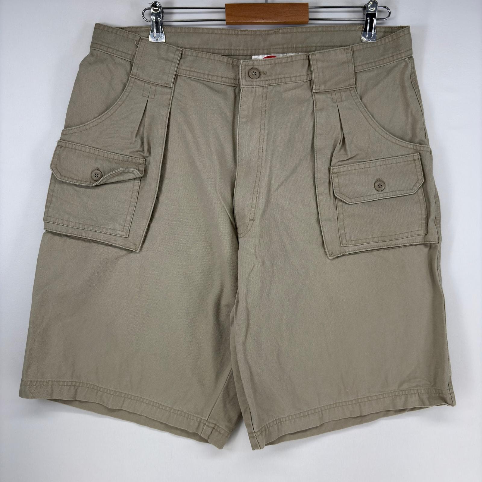 古着 ディッキーズ Dickies ショートパンツ ワーク ジップフライ ワンポイントロゴ チノパン w38 ベージュ メンズ