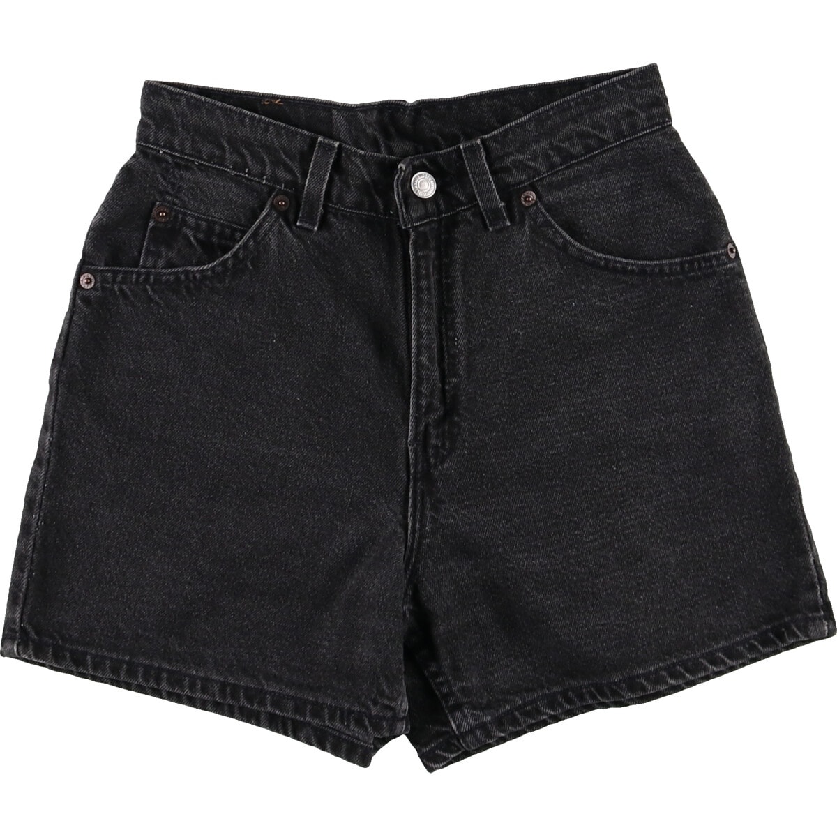 古着 90年代 リーバイス Levi's 920 REGULAR FIT オレンジタブ ブラックデニムショーツ ショートパンツ USA製 レディースM(w26)相当 ヴィンテージ/eaa400931