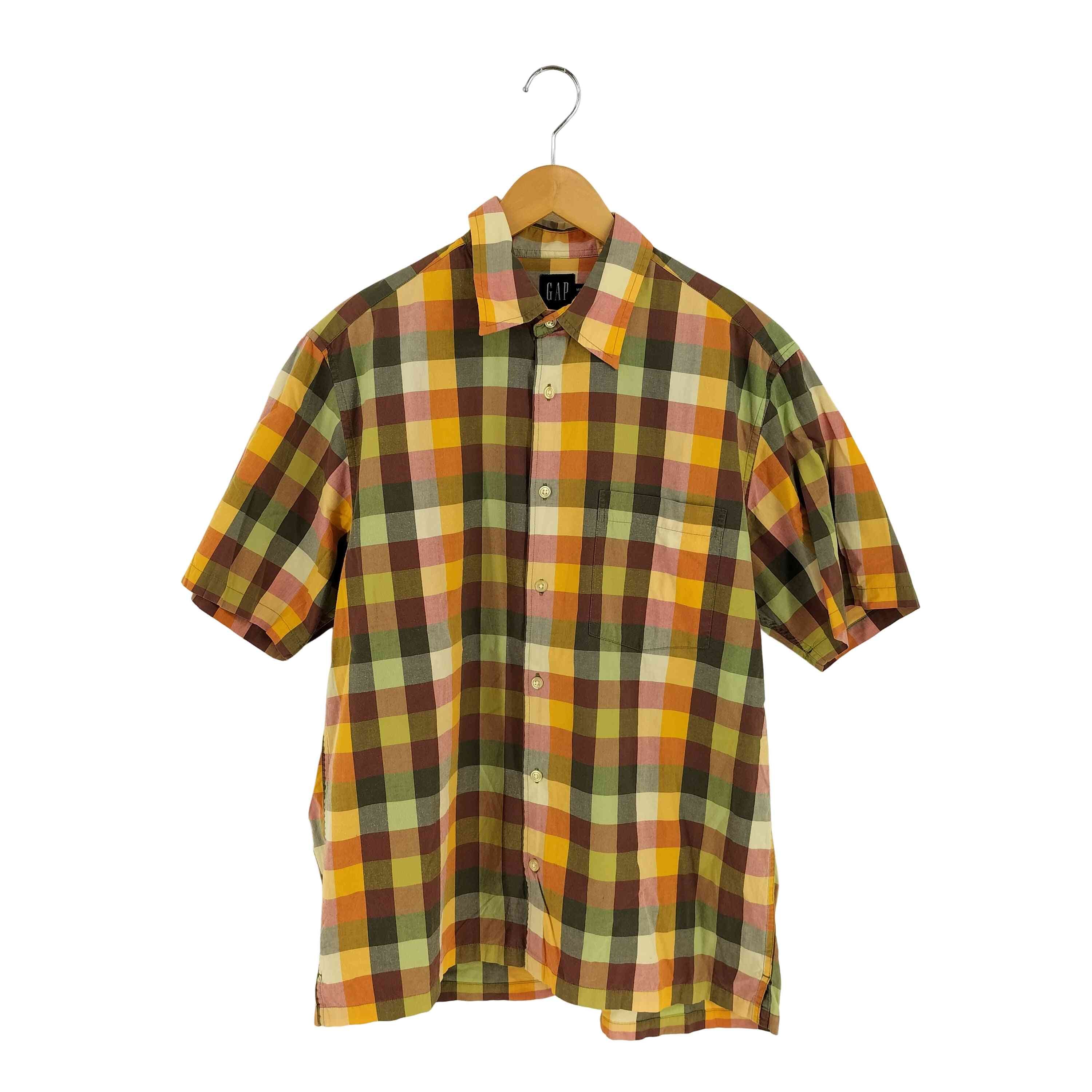 00s OLD GAP オールドギャップ チェック コットン レギュラーカラーシャツ【1138765204599】