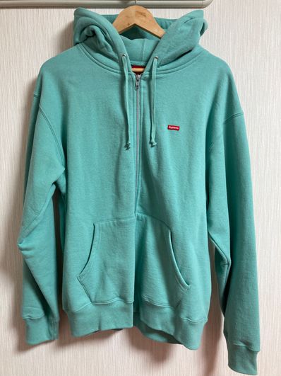Supreme Small Box Zip Up Hooded Sweatshirt "Dusty Aqua"