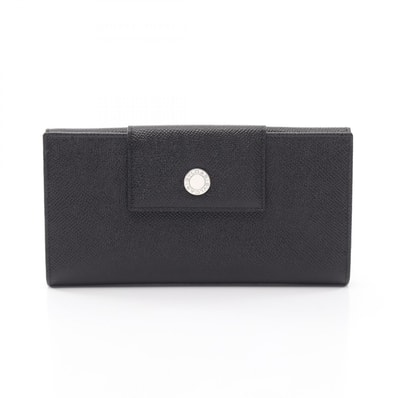 ブルガリ BVLGARI クラシコ 三つ折り財布 財布 レザー レディース ブラック系 【中古】