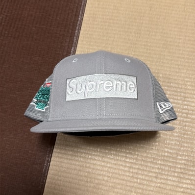 Supreme Box Logo Mesh Back New Era "Grey" (24SS)