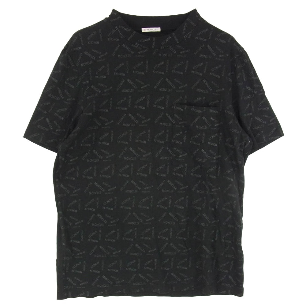 MONCLER モンクレール H10918C00040 829H8 モンクレールジャパンタグ SS TSHIRT ロゴプリント ワッペン付 ポケット Tシャツ 半袖 カットソー ブラック系 M【中古】