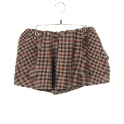 ミュウ ミュウ Miu Miu チェック ミニ スカート 衣料品 ボトムス ウール レディース ブラウン系 / ブラック系 MG2594 【中古】
