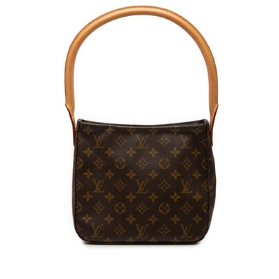 ルイ ヴィトン モノグラム ルーピングMM ショルダーバッグ ハンドバッグ M51146 ブラウン PVC レザー レディース LOUIS VUITTON 【中古】