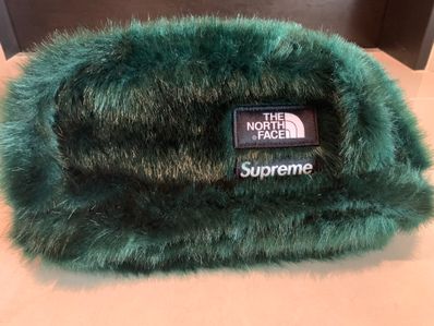 Supreme x The North Face Faux Fur Waist Bag "Green" NM82093I / NF0A5G87