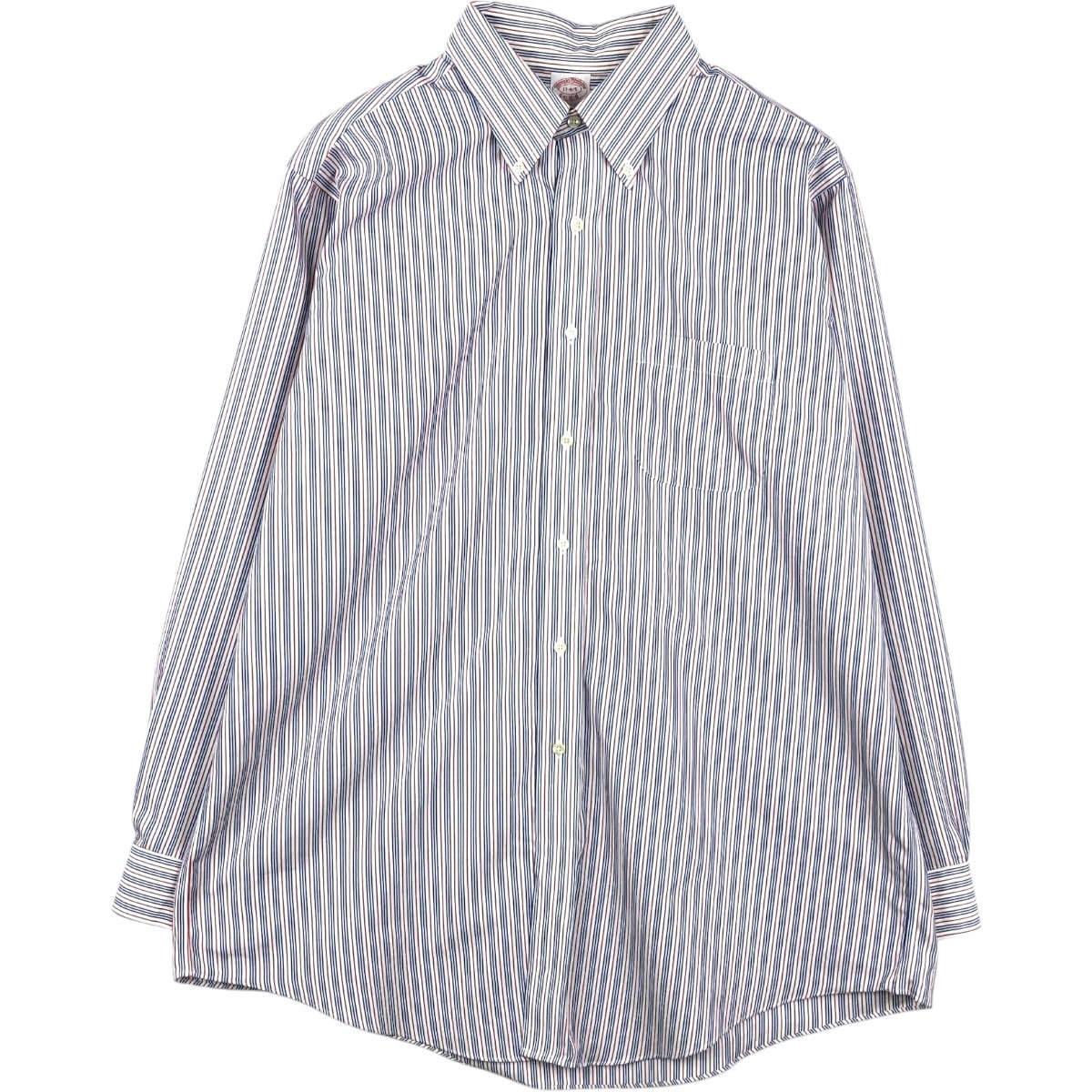 古着 ブルックスブラザーズ Brooks Brothers Est.1818 長袖 ボタンダウンストライプシャツ メンズXL相当/eaa666709
