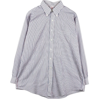 古着 ブルックスブラザーズ Brooks Brothers Est.1818 長袖 ボタンダウンストライプシャツ メンズXL相当/eaa666709