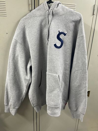 Supreme S Logo Hooded Sweatshirt "Heather Grey" (22FW)