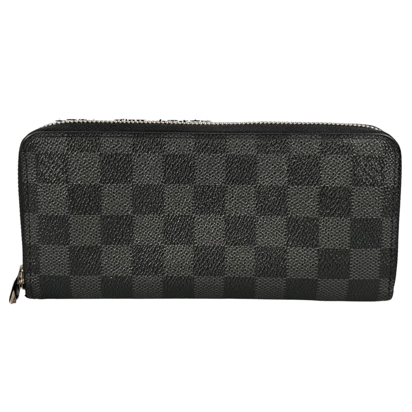 LOUIS VUITTON ルイ・ヴィトン ジッピーウォレットヴェルディカル 長財布 ダミエキャンバス ブラック レディース【中古】