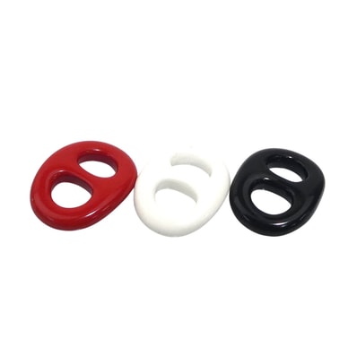 エルメス HERMES スカーフリング for Twilly 3 Pieces ラッカーウッド ブラック/レッド/ホワイト レディース【中古】 e61691a