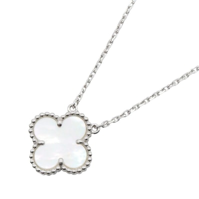 ヴァンクリーフ&アーペル Van Cleef & Arpels ヴィンテージアルハンブラ マザオブパール ネックレス ネックレス ジュエリー K18WG(ホワイトゴールド) マザーオブパール レディース シルバー系 / ホワイト系