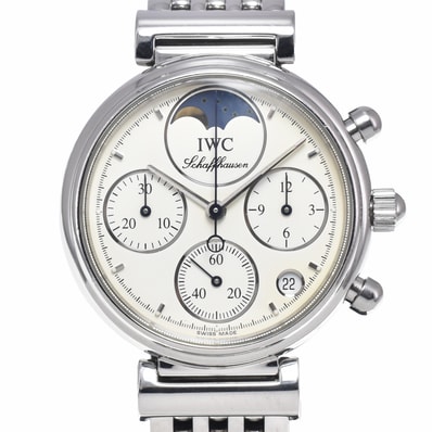 訳あり IWC IWC SCHAFFHAUSEN IW373606 リトル ダヴィンチ クロノグラフ ホワイト クォーツ レディース 腕時計 N#148049