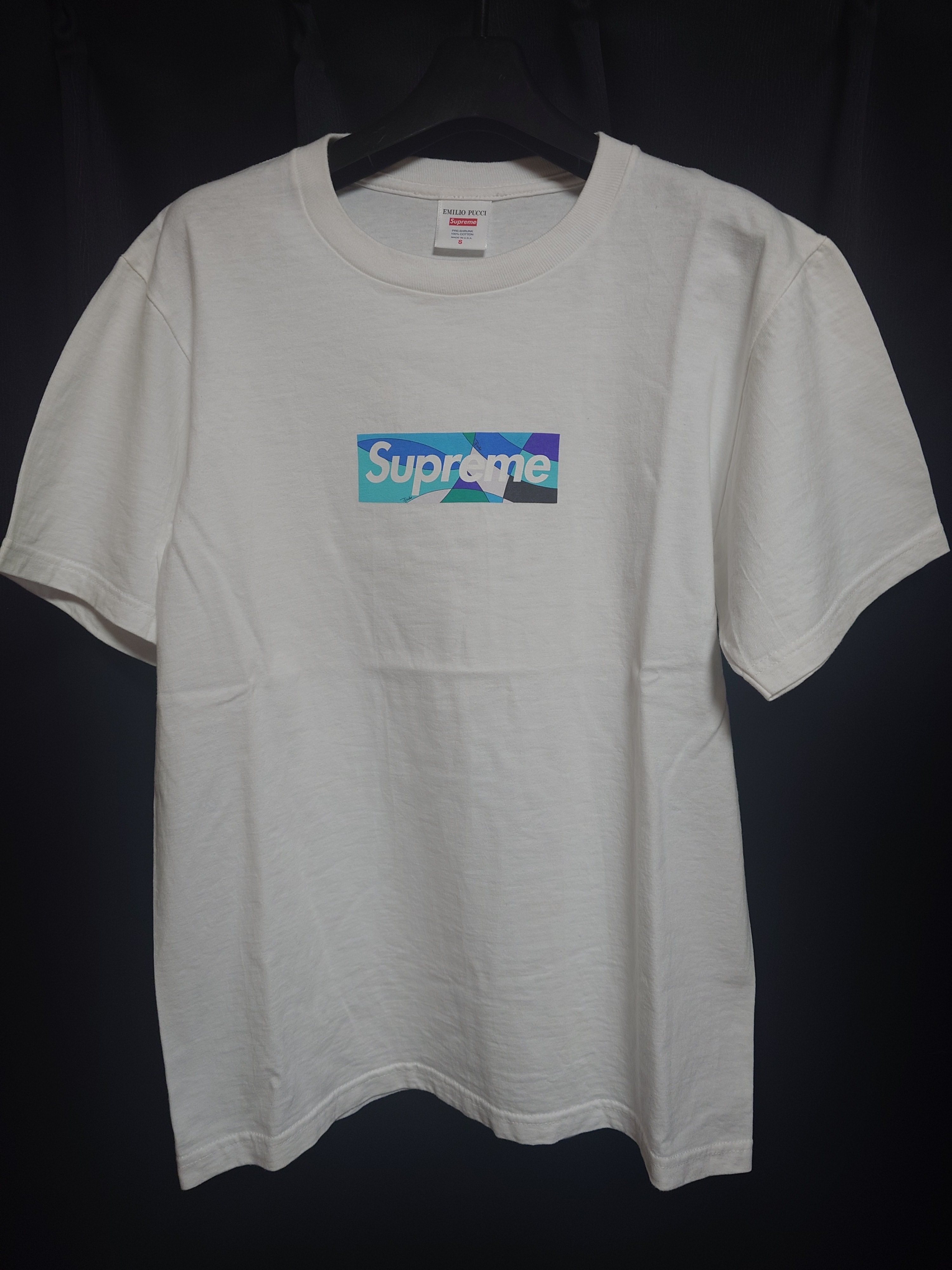 Supreme / Emilio Pucci® Box Logo Tee "White/Blue"