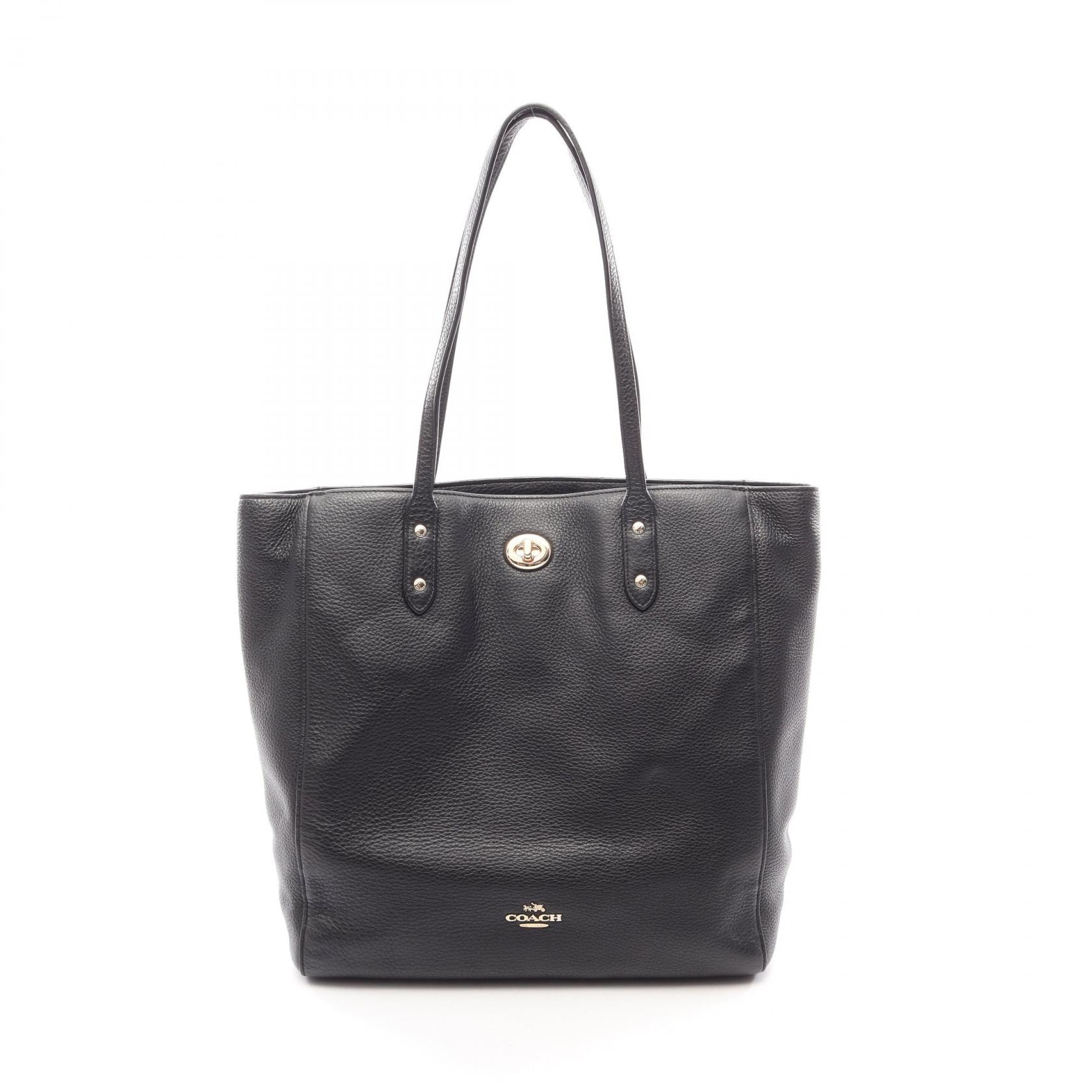 コーチ COACH トートバッグ バッグ レザー レディース ブラック系 【中古】
