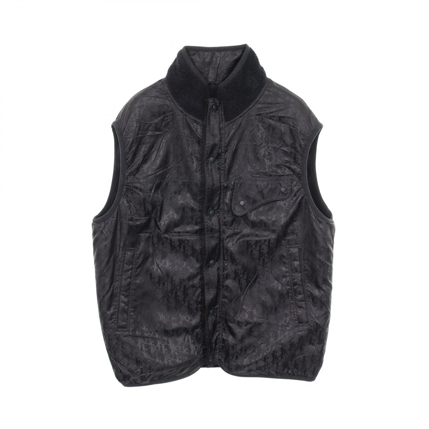 ディオール Dior オブリーク ベスト 衣料品 トップス ウール ナイロン メンズ ネイビー系 【中古】