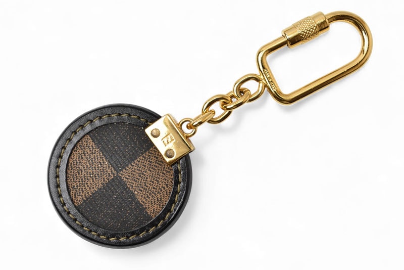 フェンディ FFスクエア キーホルダー FFキャンバス & レザー 