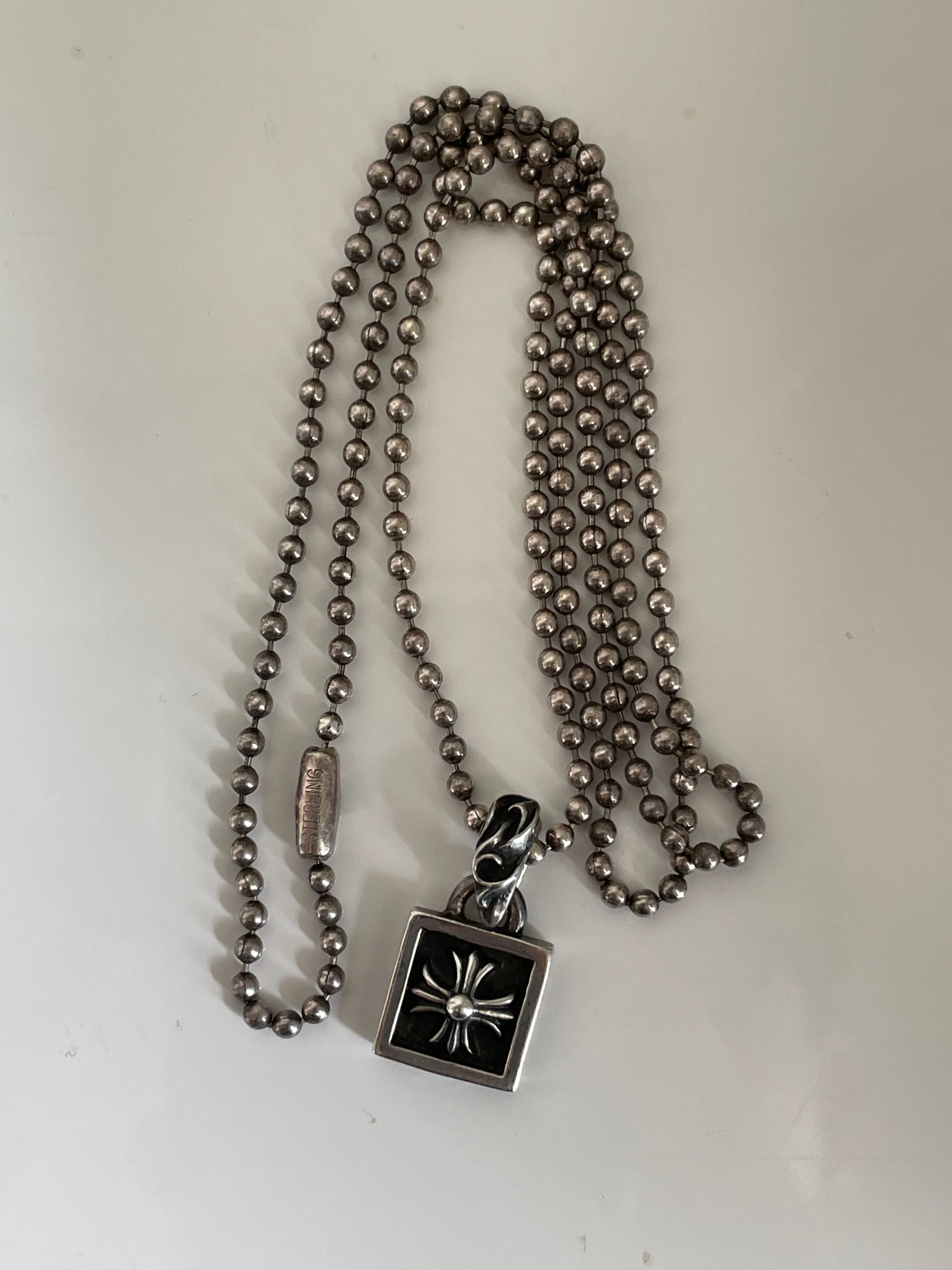 Chrome Hearts Framed CH Plus Charm "Silver"