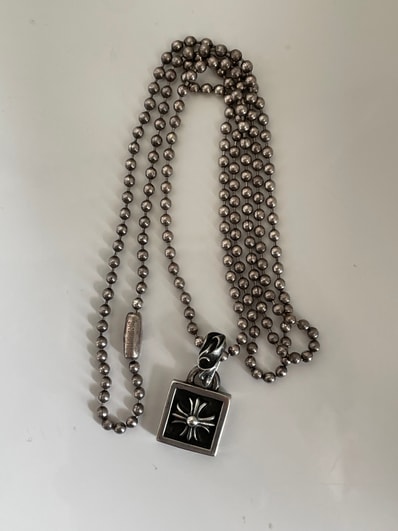Chrome Hearts Framed CH Plus Charm "Silver"