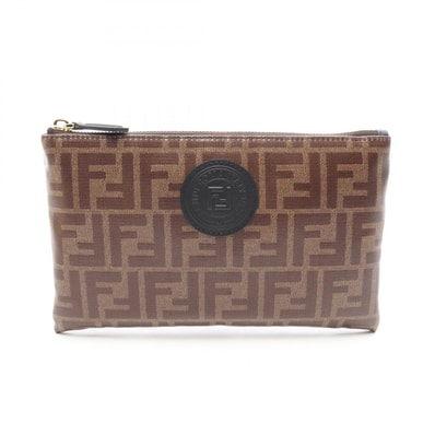 フェンディ FENDI FFロゴ ポーチ バッグ PVCコーティングキャンバス レディース ブラウン系 8N0148A5K4F14TU 【新品】