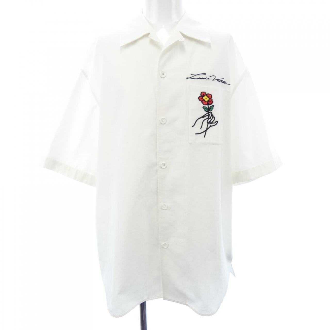 ルイヴィトン LOUIS VUITTON オープンカラーショートスリーブコットンシャツ HQS85WIKE S/Sシャツ
