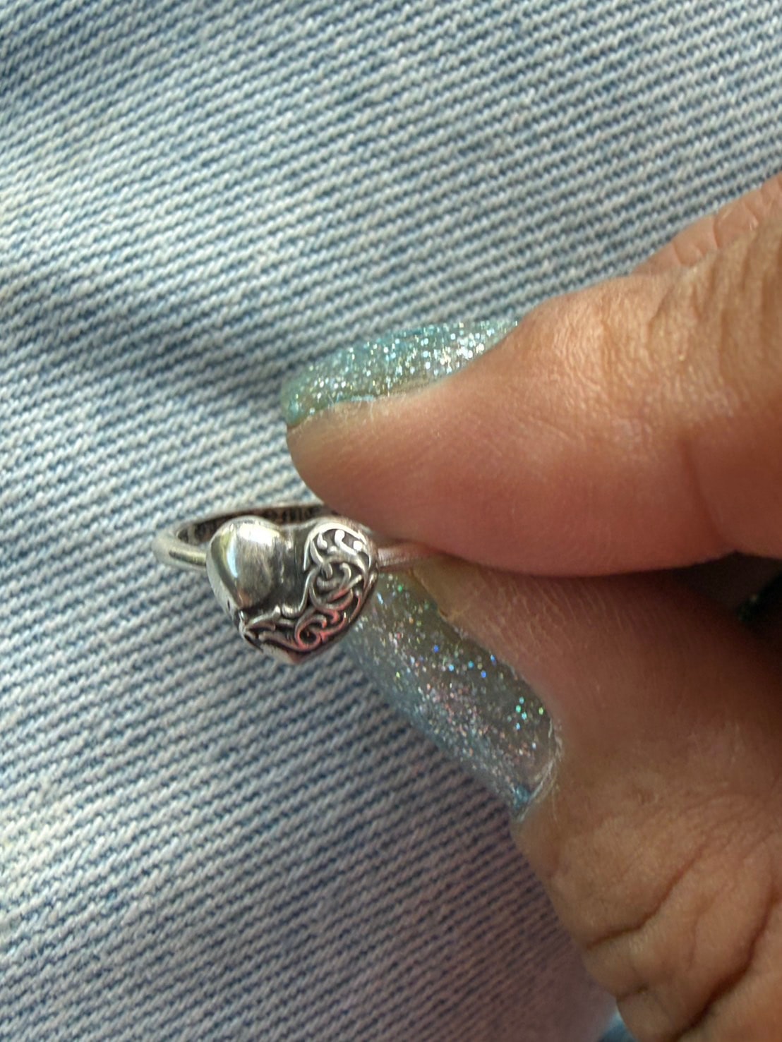Chrome Hearts Bubble Gum Ring Heart "Silver"