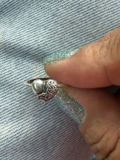Chrome Hearts Bubble Gum Ring Heart "Silver"