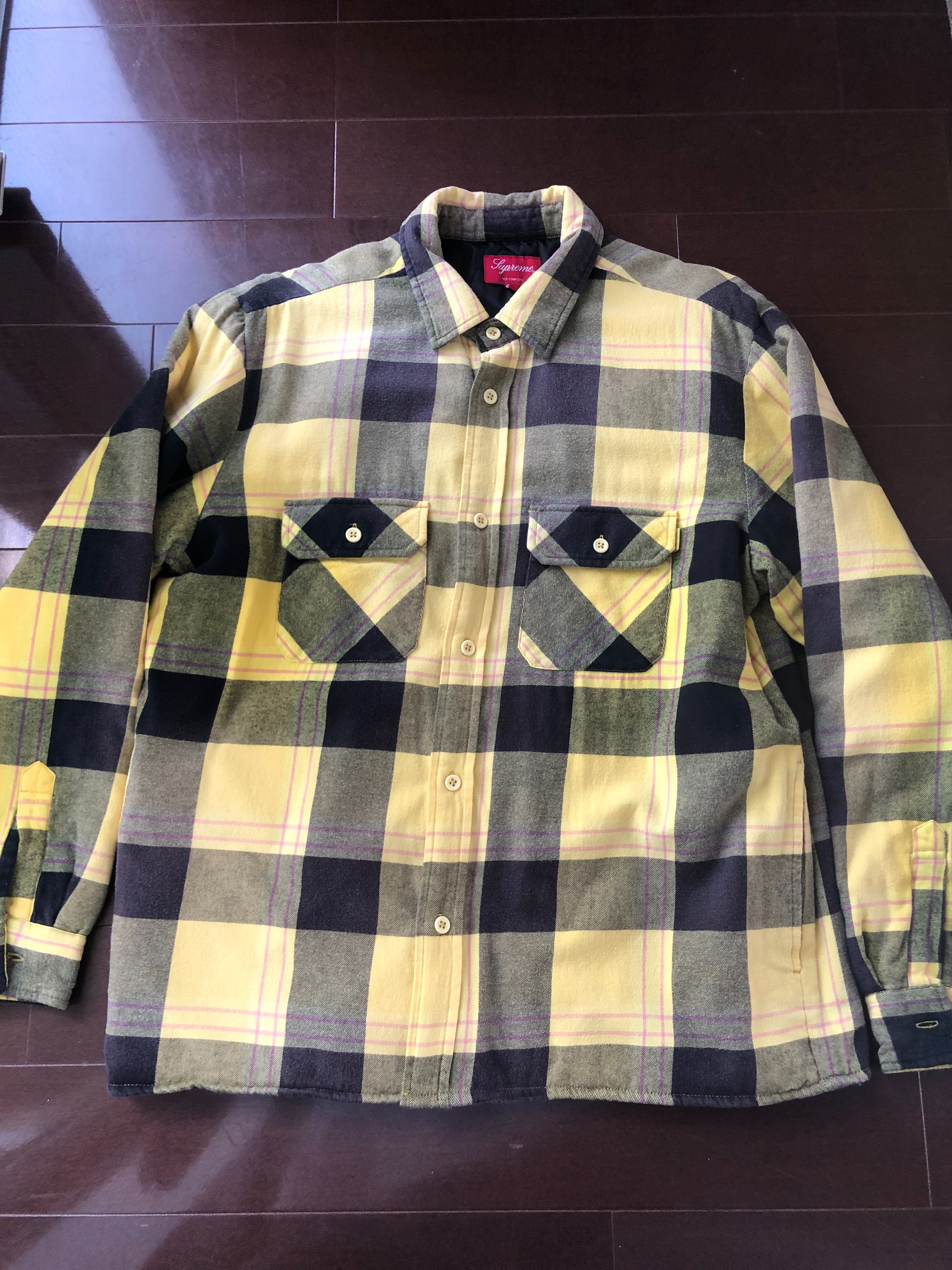 Supreme Quilted Flannel Shirt "Yellow"