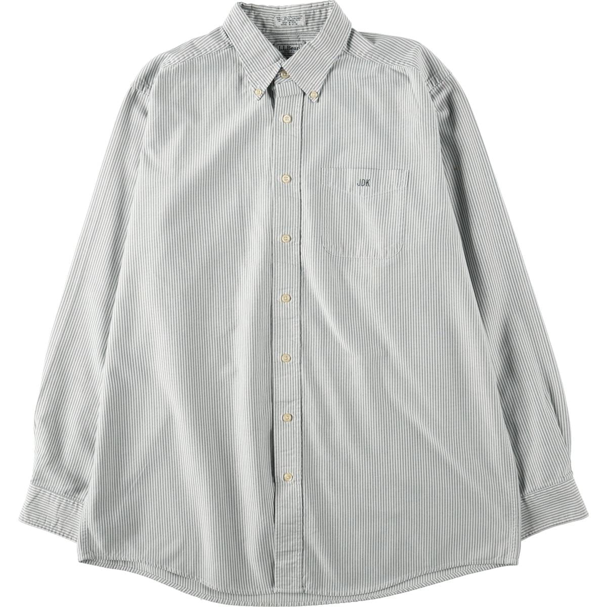 古着 90~00年代 エルエルビーン L.L.Bean 長袖 ボタンダウンストライプシャツ メンズL相当 ヴィンテージ/eaa665990