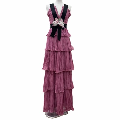 極美品 グッチ ドレス ピンク レディース 34 407152