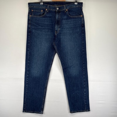 古着 リーバイス Levi's デニム パンツ 505 ストレート ワンポイントロゴ ジップフライ ジーンズ ジーパン W38 L32 ブルー系 メンズ