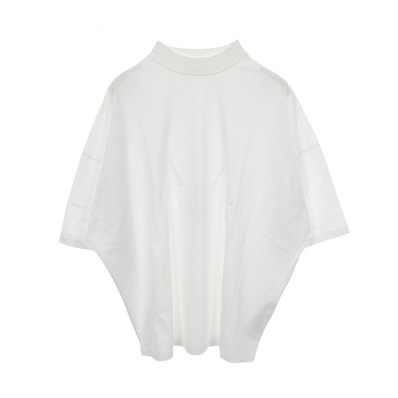 ジルサンダー JIL SANDER オーバーサイズ モックネック 半袖Tシャツ 衣料品 トップス コットン メンズ ホワイト系 【中古】