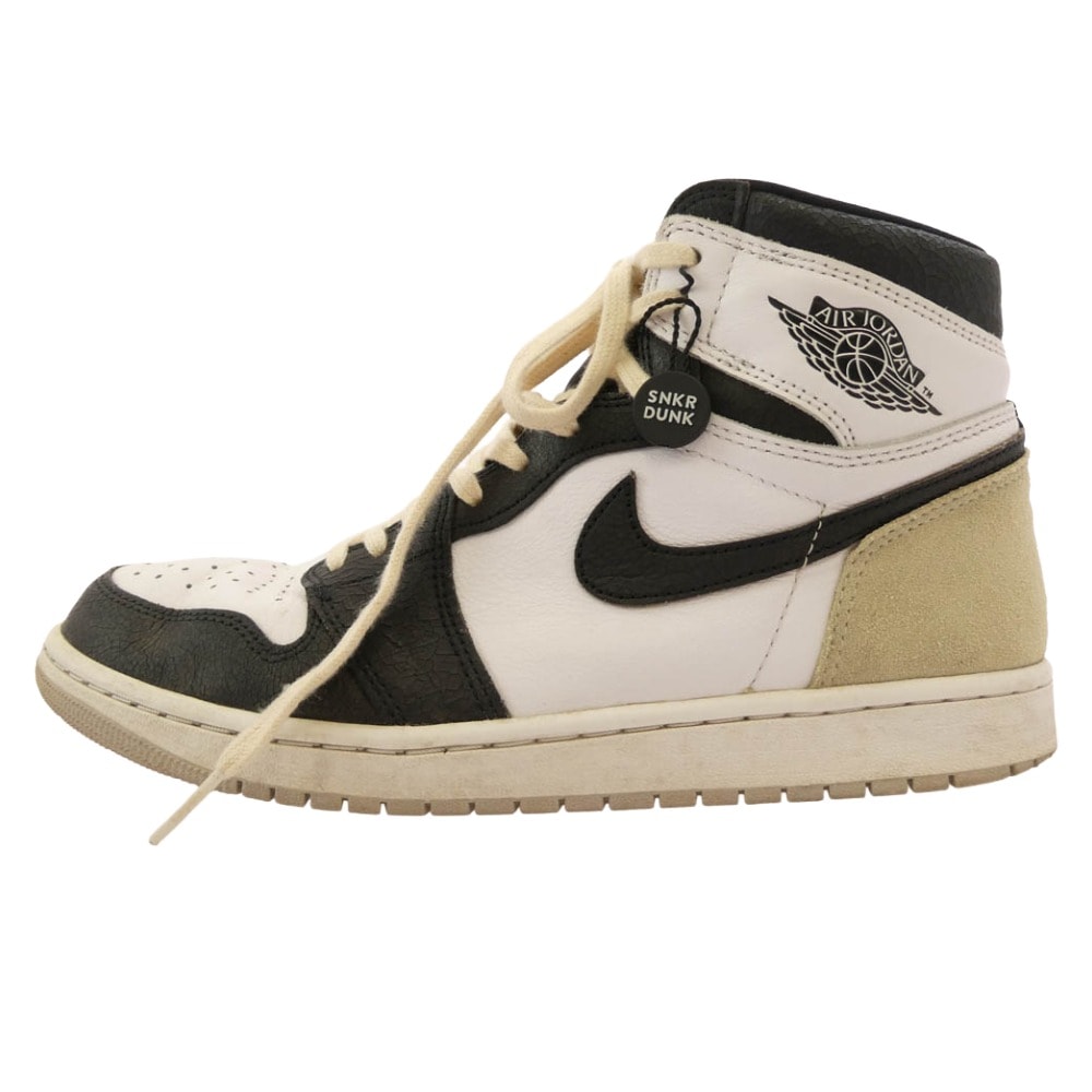 NIKE ナイキ スニーカー 555088-108 AIR JORDAN 1 HIGH OG Bleached Coral エアジョーダン 1 ブリーチド コーラル ハイカット スニーカー ホワイト系 ブラック系 28cm【中古】