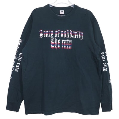 RATS ラッツ OLD ENGLISH TRICOLOR L/S TEE 20'RTC-0203 ロングスリーブ Tシャツ ブラック ロンT 長袖 カットソー サイズL