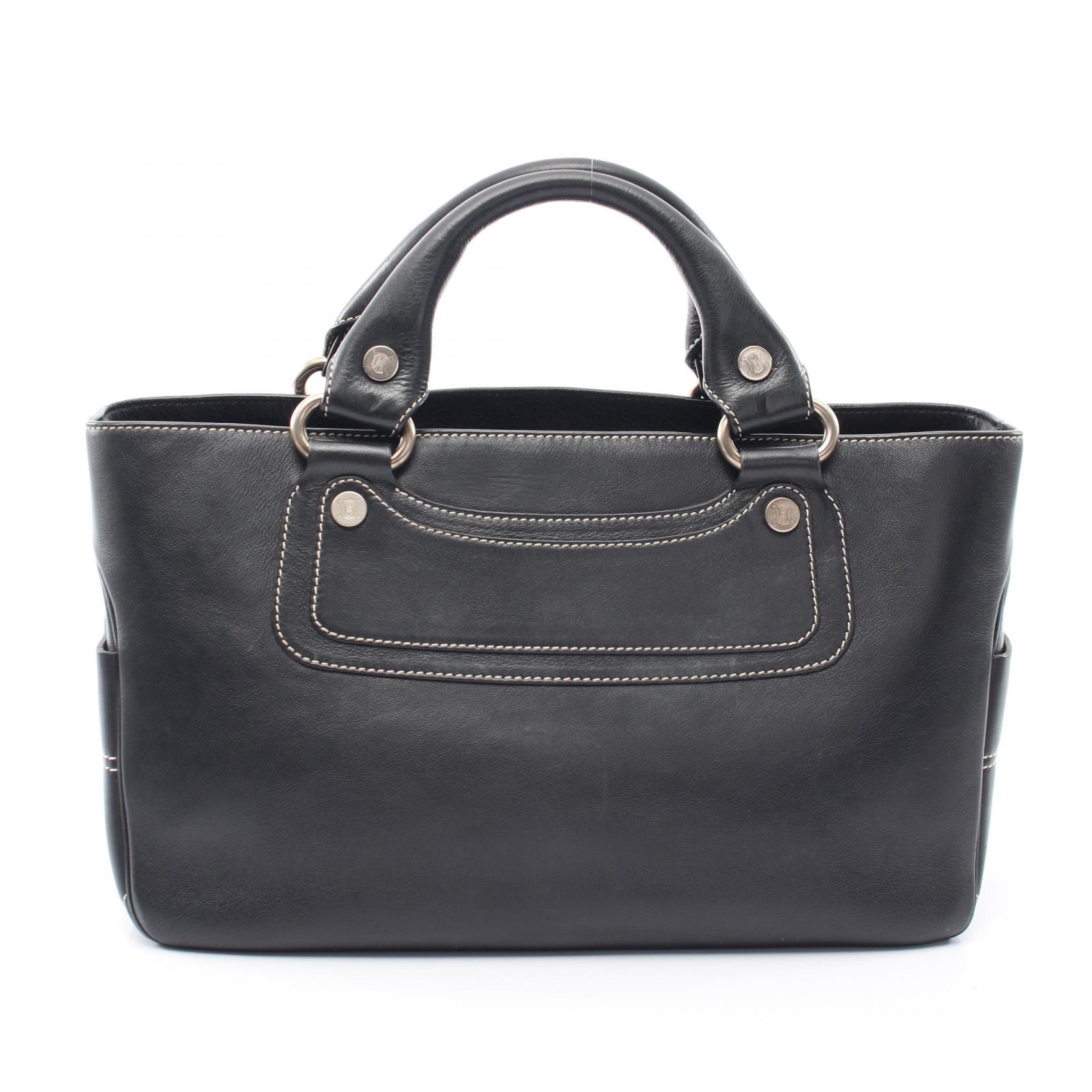 セリーヌ CELINE ブギーバッグ ハンドバッグ バッグ レザー レディース ブラック系 【中古】