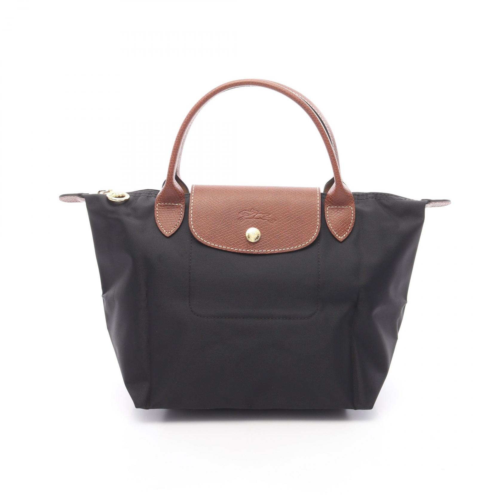 ロンシャン Longchamp ル プリアージュ オリジナル S ハンドバッグ バッグ キャンバス レザー レディース ブラック系 / ブラウン系 L1621089001 【新品】