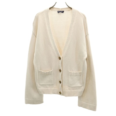 GAP ギャップ 長袖 Vネック カーディガン M ホワイト系