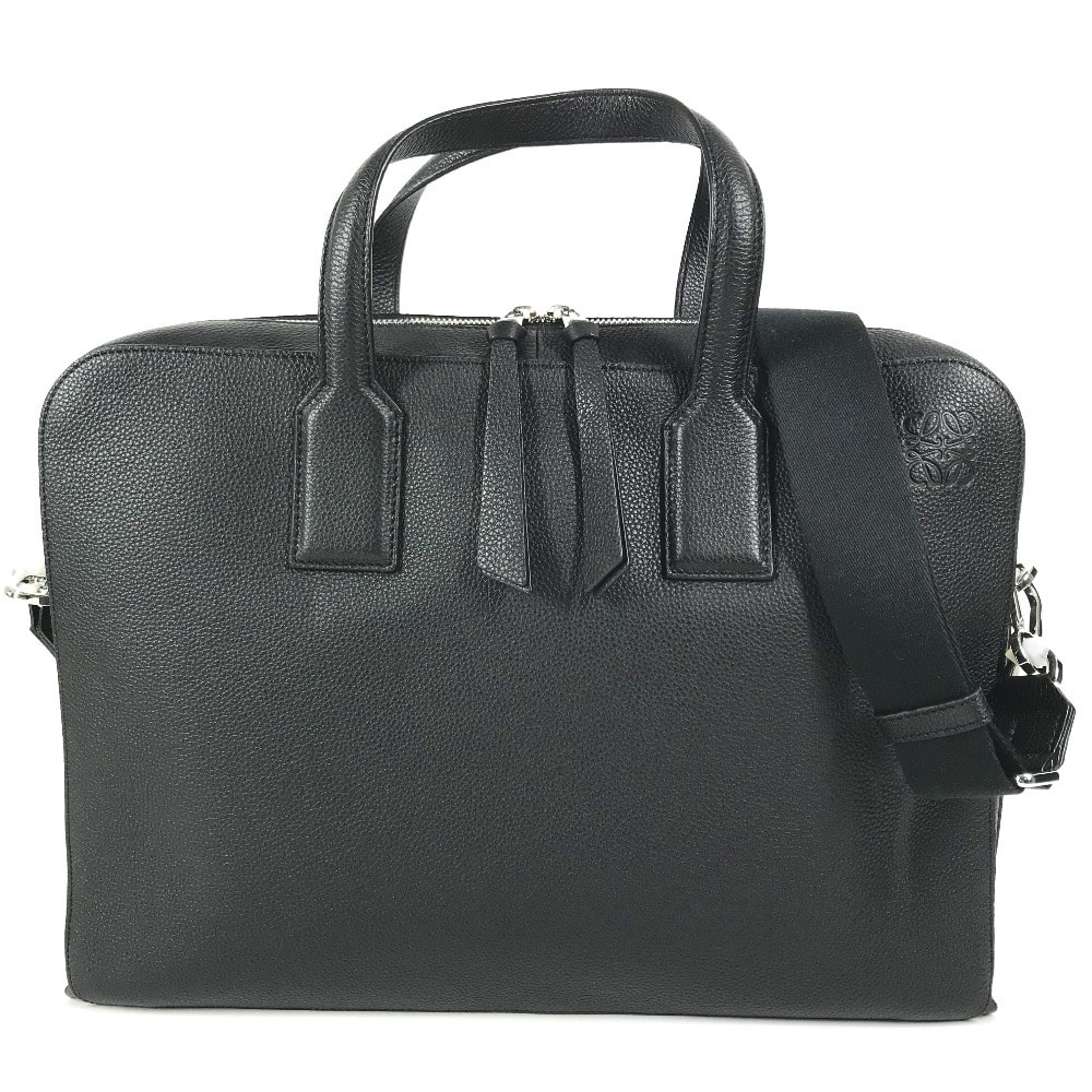ロエベ LOEWE ゴヤ スリム ブリーフケース 337.12.P57  ハンドバッグ 2WAYバッグ ショルダーバッグ ブリーフケース 書類バッグ ビジネスバッグ レザー 228866刻 ブラック 未使用
