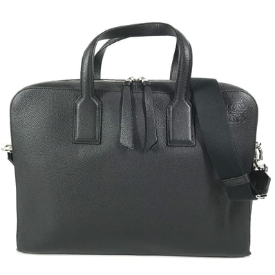 ロエベ LOEWE ゴヤ スリム ブリーフケース 337.12.P57 ハンドバッグ 2WAYバッグ ショルダーバッグ ブリーフケース 書類バッグ ビジネスバッグ レザー 228866刻 ブラック 未使用