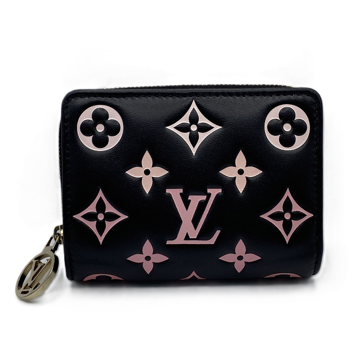 LOUIS VUITTON ルイ・ヴィトン ポルトフォイユ ルー 二つ折り財布 M12378 ラムスキン ブラック  レディース【中古】