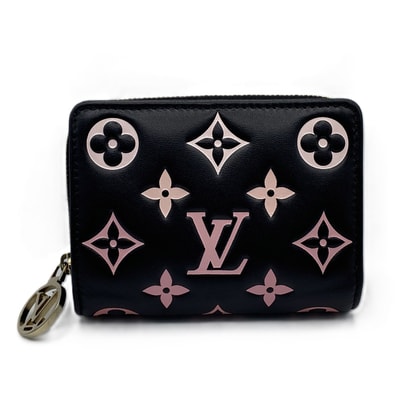 LOUIS VUITTON ルイ・ヴィトン ポルトフォイユ ルー 二つ折り財布 M12378 ラムスキン ブラック レディース【中古】