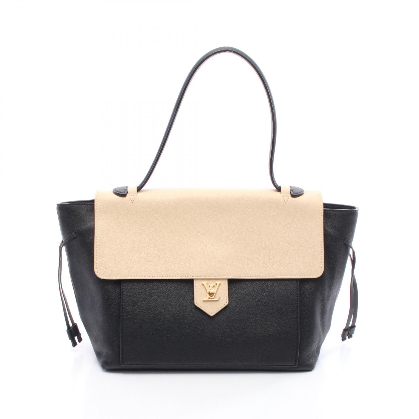 ルイ・ヴィトン LOUIS VUITTON ロックミーMM ハンドバッグ バッグ レザー レディース ブラック系 / アイボリー系 M50191 【中古】