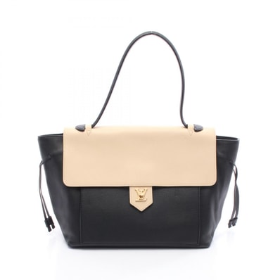 ルイ・ヴィトン LOUIS VUITTON ロックミーMM ハンドバッグ バッグ レザー レディース ブラック系 / アイボリー系 M50191 【中古】