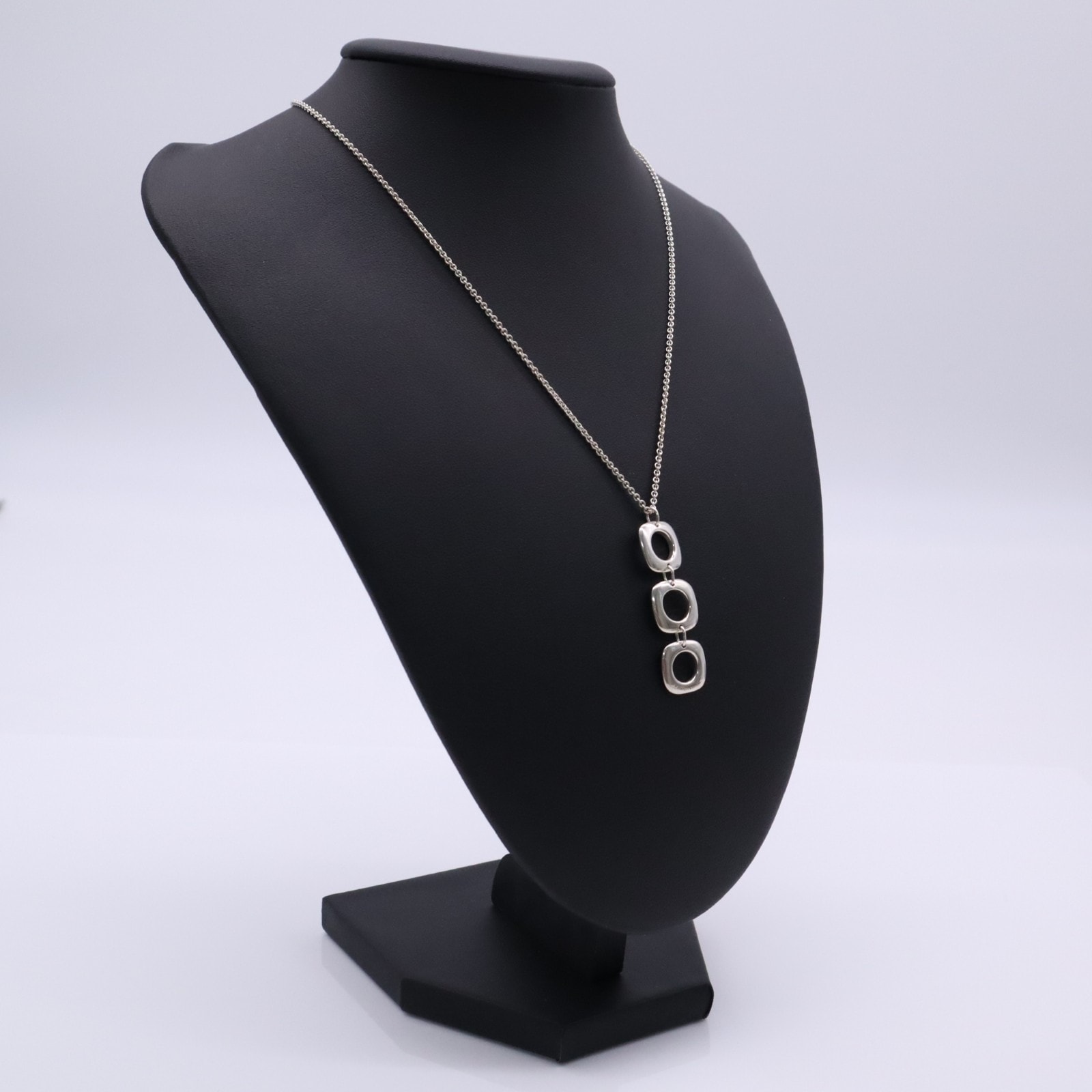 美品 TIFFANY&Co. ティファニー トリプルスクエアクッション ネックレス 925 - ネックレス シルバー シルバー レディース