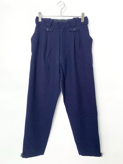 YOHJI YAMAMOTO POUR HOMME WOOL TROUSERS Navy