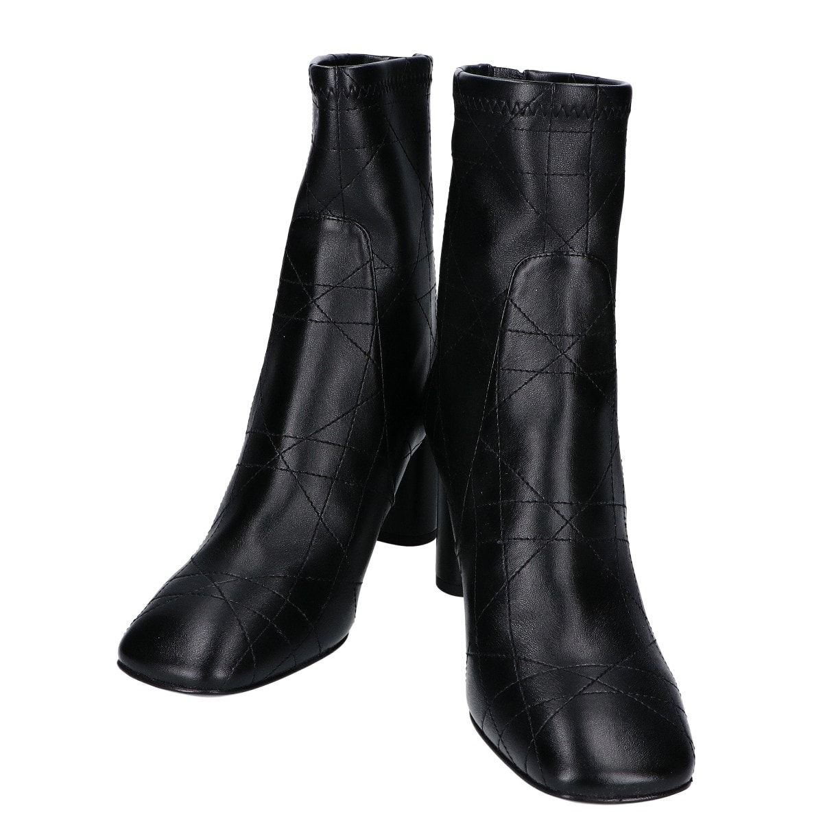 クリスチャンディオール 【新品同様/23AW】D-SHADOW ステッチ ヒール アンクルブーツ 34 1/2