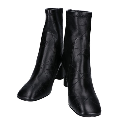 クリスチャンディオール 【新品同様/23AW】D-SHADOW ステッチ ヒール アンクルブーツ 34 1/2