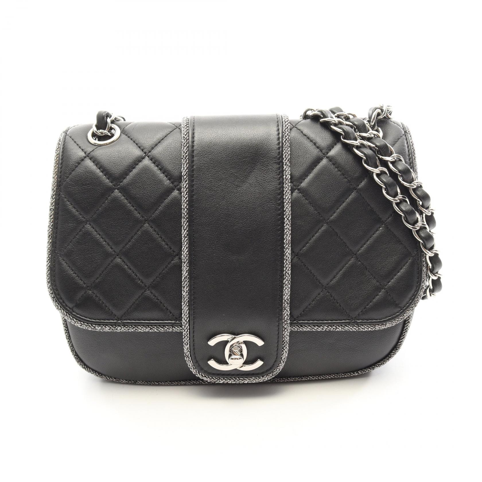 シャネル CHANEL マトラッセ ショルダーバッグ バッグ ラムスキン(羊革) レディース ブラック系 【中古】