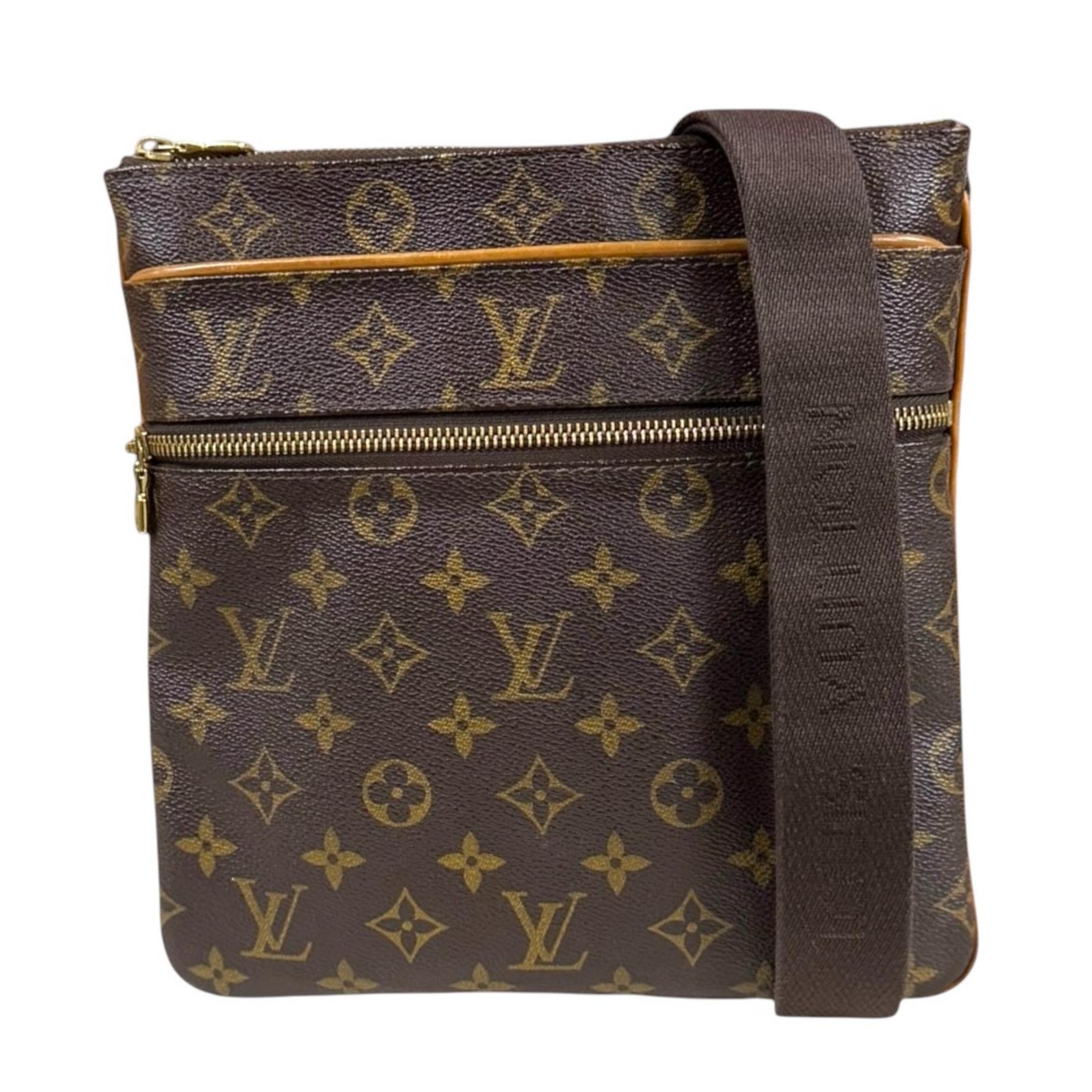 Сумка Louis Vuitton Pochette Valmy Monogram M40524, коричневая монограмма, женская, б/у